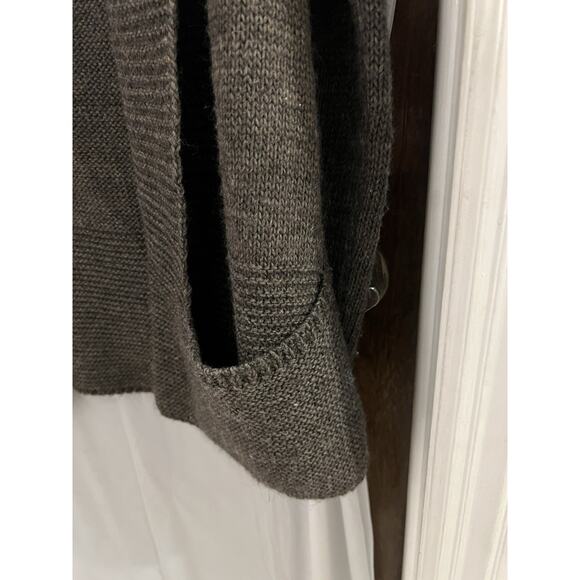 Mary Firenze Made In Italy Gray Open Cardigan Wool Alpaca Blend Sz M - Picture 2 of 7